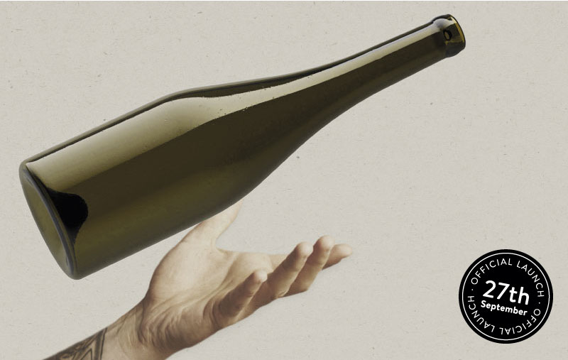 Coleção prima para vinhos, as novas garrafas de vidro 100% reciclado