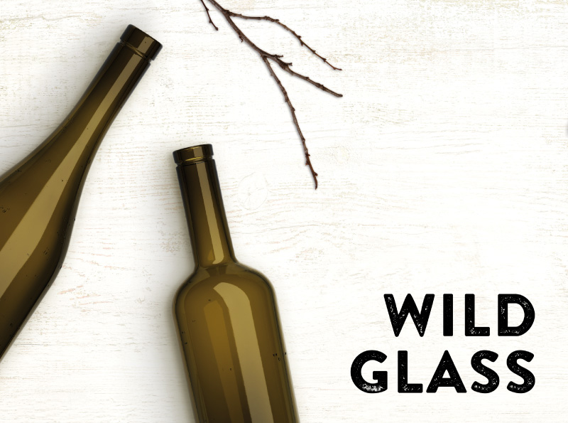 Wild glass recycled bottles