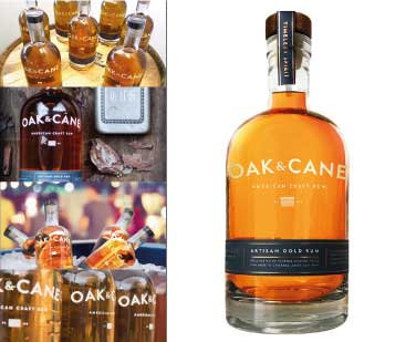 Oak and cane artisanal rum from florida