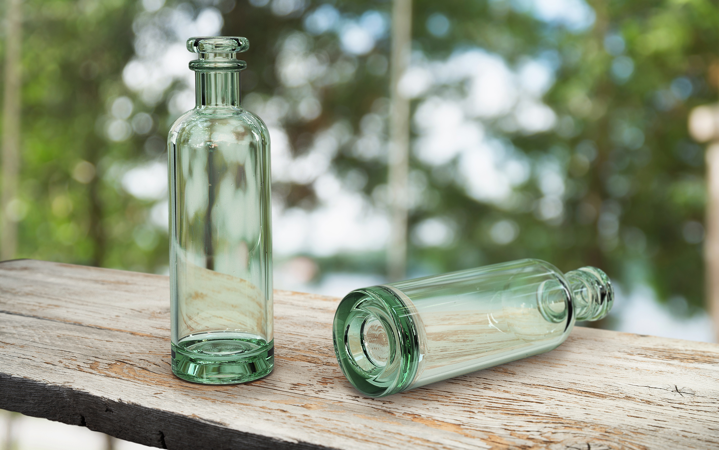Recycled glass bottles from Estal